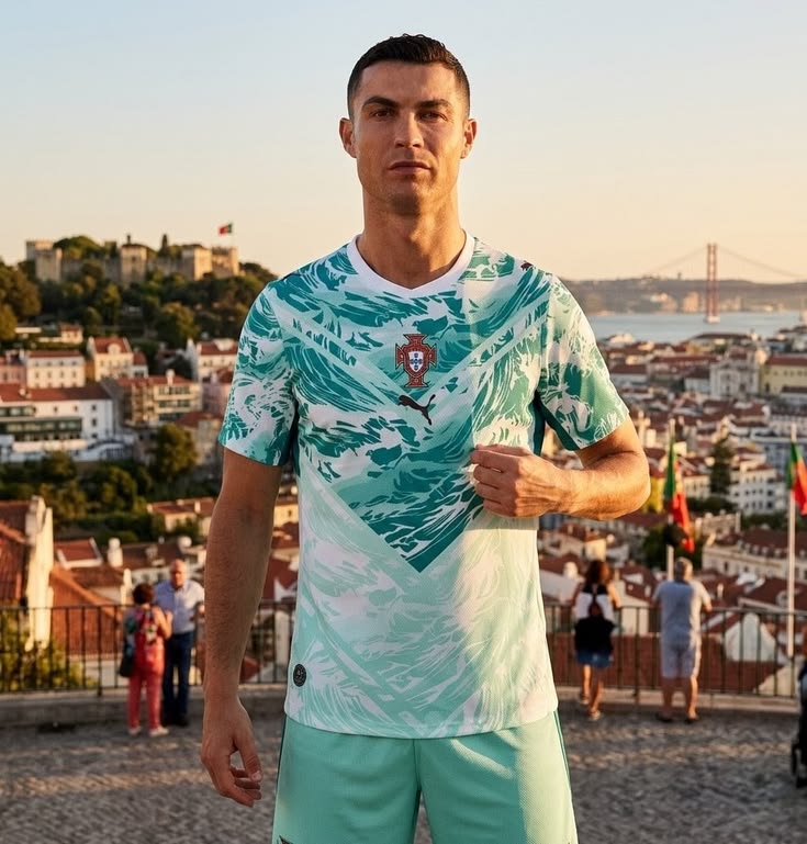 Camisa Portugal Away Torcedor Copa do Mundo 2026 Masculino - Branco e Verde 